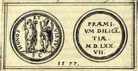 An illustration from Emblemata anniversaria Academiae Noribergensis, qvae est Altorffii: stvdiorum juventutis exercitandorum caussâ inde ab ann. Christi CD D LXXVII usq; ad annum CD D CXVI proposita; oratiunculis eruditis & nervosis in panegyribus academicis explicata (1617)