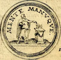 An illustration from Emblemata anniversaria Academiae Noribergensis, qvae est Altorffii: stvdiorum juventutis exercitandorum caussâ inde ab ann. Christi CD D LXXVII usq; ad annum CD D CXVI proposita; oratiunculis eruditis & nervosis in panegyribus academicis explicata (1617)