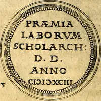 An illustration from Emblemata anniversaria Academiae Noribergensis, qvae est Altorffii: stvdiorum juventutis exercitandorum caussâ inde ab ann. Christi CD D LXXVII usq; ad annum CD D CXVI proposita; oratiunculis eruditis & nervosis in panegyribus academicis explicata (1617)