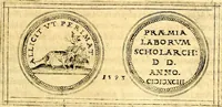 An illustration from Emblemata anniversaria Academiae Noribergensis, qvae est Altorffii: stvdiorum juventutis exercitandorum caussâ inde ab ann. Christi CD D LXXVII usq; ad annum CD D CXVI proposita; oratiunculis eruditis & nervosis in panegyribus academicis explicata (1617)