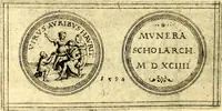 An illustration from Emblemata anniversaria Academiae Noribergensis, qvae est Altorffii: stvdiorum juventutis exercitandorum caussâ inde ab ann. Christi CD D LXXVII usq; ad annum CD D CXVI proposita; oratiunculis eruditis & nervosis in panegyribus academicis explicata (1617)
