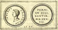 An illustration from Emblemata anniversaria Academiae Noribergensis, qvae est Altorffii: stvdiorum juventutis exercitandorum caussâ inde ab ann. Christi CD D LXXVII usq; ad annum CD D CXVI proposita; oratiunculis eruditis & nervosis in panegyribus academicis explicata (1617)