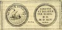An illustration from Emblemata anniversaria Academiae Noribergensis, qvae est Altorffii: stvdiorum juventutis exercitandorum caussâ inde ab ann. Christi CD D LXXVII usq; ad annum CD D CXVI proposita; oratiunculis eruditis & nervosis in panegyribus academicis explicata (1617)