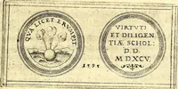 An illustration from Emblemata anniversaria Academiae Noribergensis, qvae est Altorffii: stvdiorum juventutis exercitandorum caussâ inde ab ann. Christi CD D LXXVII usq; ad annum CD D CXVI proposita; oratiunculis eruditis & nervosis in panegyribus academicis explicata (1617)