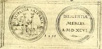 An illustration from Emblemata anniversaria Academiae Noribergensis, qvae est Altorffii: stvdiorum juventutis exercitandorum caussâ inde ab ann. Christi CD D LXXVII usq; ad annum CD D CXVI proposita; oratiunculis eruditis & nervosis in panegyribus academicis explicata (1617)