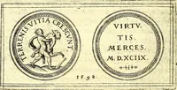 An illustration from Emblemata anniversaria Academiae Noribergensis, qvae est Altorffii: stvdiorum juventutis exercitandorum caussâ inde ab ann. Christi CD D LXXVII usq; ad annum CD D CXVI proposita; oratiunculis eruditis & nervosis in panegyribus academicis explicata (1617)