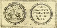 An illustration from Emblemata anniversaria Academiae Noribergensis, qvae est Altorffii: stvdiorum juventutis exercitandorum caussâ inde ab ann. Christi CD D LXXVII usq; ad annum CD D CXVI proposita; oratiunculis eruditis & nervosis in panegyribus academicis explicata (1617)