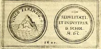 An illustration from Emblemata anniversaria Academiae Noribergensis, qvae est Altorffii: stvdiorum juventutis exercitandorum caussâ inde ab ann. Christi CD D LXXVII usq; ad annum CD D CXVI proposita; oratiunculis eruditis & nervosis in panegyribus academicis explicata (1617)