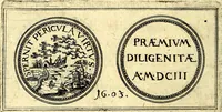 An illustration from Emblemata anniversaria Academiae Noribergensis, qvae est Altorffii: stvdiorum juventutis exercitandorum caussâ inde ab ann. Christi CD D LXXVII usq; ad annum CD D CXVI proposita; oratiunculis eruditis & nervosis in panegyribus academicis explicata (1617)