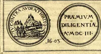 An illustration from Emblemata anniversaria Academiae Noribergensis, qvae est Altorffii: stvdiorum juventutis exercitandorum caussâ inde ab ann. Christi CD D LXXVII usq; ad annum CD D CXVI proposita; oratiunculis eruditis & nervosis in panegyribus academicis explicata (1617)