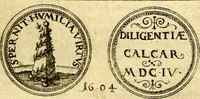 An illustration from Emblemata anniversaria Academiae Noribergensis, qvae est Altorffii: stvdiorum juventutis exercitandorum caussâ inde ab ann. Christi CD D LXXVII usq; ad annum CD D CXVI proposita; oratiunculis eruditis & nervosis in panegyribus academicis explicata (1617)
