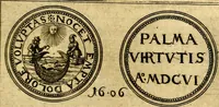 An illustration from Emblemata anniversaria Academiae Noribergensis, qvae est Altorffii: stvdiorum juventutis exercitandorum caussâ inde ab ann. Christi CD D LXXVII usq; ad annum CD D CXVI proposita; oratiunculis eruditis & nervosis in panegyribus academicis explicata (1617)
