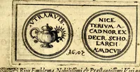 An illustration from Emblemata anniversaria Academiae Noribergensis, qvae est Altorffii: stvdiorum juventutis exercitandorum caussâ inde ab ann. Christi CD D LXXVII usq; ad annum CD D CXVI proposita; oratiunculis eruditis & nervosis in panegyribus academicis explicata (1617)
