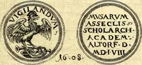 An illustration from Emblemata anniversaria Academiae Noribergensis, qvae est Altorffii: stvdiorum juventutis exercitandorum caussâ inde ab ann. Christi CD D LXXVII usq; ad annum CD D CXVI proposita; oratiunculis eruditis & nervosis in panegyribus academicis explicata (1617)