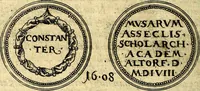 An illustration from Emblemata anniversaria Academiae Noribergensis, qvae est Altorffii: stvdiorum juventutis exercitandorum caussâ inde ab ann. Christi CD D LXXVII usq; ad annum CD D CXVI proposita; oratiunculis eruditis & nervosis in panegyribus academicis explicata (1617)