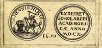 An illustration from Emblemata anniversaria Academiae Noribergensis, qvae est Altorffii: stvdiorum juventutis exercitandorum caussâ inde ab ann. Christi CD D LXXVII usq; ad annum CD D CXVI proposita; oratiunculis eruditis & nervosis in panegyribus academicis explicata (1617)