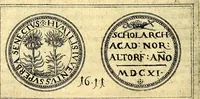 An illustration from Emblemata anniversaria Academiae Noribergensis, qvae est Altorffii: stvdiorum juventutis exercitandorum caussâ inde ab ann. Christi CD D LXXVII usq; ad annum CD D CXVI proposita; oratiunculis eruditis & nervosis in panegyribus academicis explicata (1617)