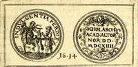 An illustration from Emblemata anniversaria Academiae Noribergensis, qvae est Altorffii: stvdiorum juventutis exercitandorum caussâ inde ab ann. Christi CD D LXXVII usq; ad annum CD D CXVI proposita; oratiunculis eruditis & nervosis in panegyribus academicis explicata (1617)