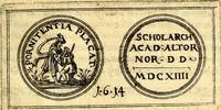 An illustration from Emblemata anniversaria Academiae Noribergensis, qvae est Altorffii: stvdiorum juventutis exercitandorum caussâ inde ab ann. Christi CD D LXXVII usq; ad annum CD D CXVI proposita; oratiunculis eruditis & nervosis in panegyribus academicis explicata (1617)