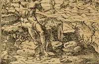 An illustration from Emblemata d'A. Alciati : denuo ab ipso autore recognita ac, quae desiderabantur, imaginibus locupletata : accesserunt noua aliquot ab autore emblemata, suis quoque eiconibus insignita (1550)