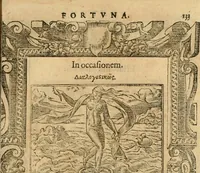 Picture 261 of 416 from Emblemata d'A. Alciati : denuo ab ipso autore recognita ac, quae desiderabantur, imaginibus locupletata : accesserunt noua aliquot ab autore emblemata, suis quoque eiconibus insignita (1550), leaf 136
