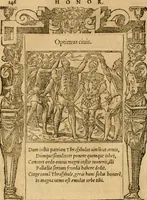 An illustration from Emblemata d'A. Alciati : denuo ab ipso autore recognita ac, quae desiderabantur, imaginibus locupletata : accesserunt noua aliquot ab autore emblemata, suis quoque eiconibus insignita (1550)