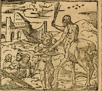 An illustration from Emblemata d'A. Alciati : denuo ab ipso autore recognita ac, quae desiderabantur, imaginibus locupletata : accesserunt noua aliquot ab autore emblemata, suis quoque eiconibus insignita (1550)