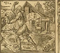 An illustration from Emblemata d'A. Alciati : denuo ab ipso autore recognita ac, quae desiderabantur, imaginibus locupletata : accesserunt noua aliquot ab autore emblemata, suis quoque eiconibus insignita (1550)
