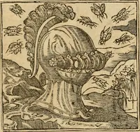 An illustration from Emblemata d'A. Alciati : denuo ab ipso autore recognita ac, quae desiderabantur, imaginibus locupletata : accesserunt noua aliquot ab autore emblemata, suis quoque eiconibus insignita (1550)