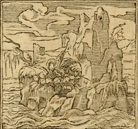 An illustration from Emblemata d'A. Alciati : denuo ab ipso autore recognita ac, quae desiderabantur, imaginibus locupletata : accesserunt noua aliquot ab autore emblemata, suis quoque eiconibus insignita (1550)
