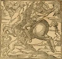 An illustration from Emblemata d'A. Alciati : denuo ab ipso autore recognita ac, quae desiderabantur, imaginibus locupletata : accesserunt noua aliquot ab autore emblemata, suis quoque eiconibus insignita (1550)