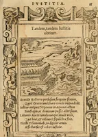 An illustration from Emblemata d'A. Alciati : denuo ab ipso autore recognita ac, quae desiderabantur, imaginibus locupletata : accesserunt noua aliquot ab autore emblemata, suis quoque eiconibus insignita (1550)