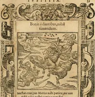 Picture 74 of 416 from Emblemata d'A. Alciati : denuo ab ipso autore recognita ac, quae desiderabantur, imaginibus locupletata : accesserunt noua aliquot ab autore emblemata, suis quoque eiconibus insignita (1550), leaf 42