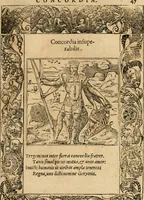 An illustration from Emblemata d'A. Alciati : denuo ab ipso autore recognita ac, quae desiderabantur, imaginibus locupletata : accesserunt noua aliquot ab autore emblemata, suis quoque eiconibus insignita (1550)