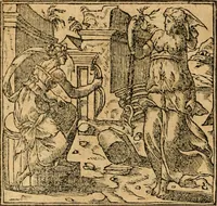An illustration from Emblemata d'A. Alciati : denuo ab ipso autore recognita ac, quae desiderabantur, imaginibus locupletata : accesserunt noua aliquot ab autore emblemata, suis quoque eiconibus insignita (1550)