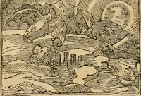 An illustration from Emblemata d'A. Alciati : denuo ab ipso autore recognita ac, quae desiderabantur, imaginibus locupletata : accesserunt noua aliquot ab autore emblemata, suis quoque eiconibus insignita (1550)