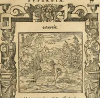 An illustration from Emblemata d'A. Alciati : denuo ab ipso autore recognita ac, quae desiderabantur, imaginibus locupletata : accesserunt noua aliquot ab autore emblemata, suis quoque eiconibus insignita (1550)