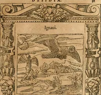 Picture 181 of 416 from Emblemata d'A. Alciati : denuo ab ipso autore recognita ac, quae desiderabantur, imaginibus locupletata : accesserunt noua aliquot ab autore emblemata, suis quoque eiconibus insignita (1550), leaf 94