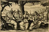 An illustration from Emblemata : emblemes chrestienes et morales : sinne-beelden, streckende tot christelicke bedenckinghe ende leere der zedicheyt (1625)