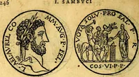 An illustration from Emblemata, et aliqvot nvmmi antiqvi operis (1566)
