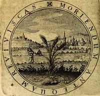An illustration from Emblemata ethico politica. Ingenuâ at que eruditâ interpretatione nunc primùm illustrata (1669)