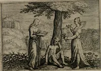 An illustration from Emblemata Florentii Schoonhovii I.C. Goudani : partim moralia partim etiam civilia : cum latiori eorundem ejusdem auctoris interpretatione : accedunt et alia quaedam poëmatia in alijs poematum suorum libris non contenta (1648)