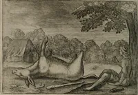 An illustration from Emblemata Florentii Schoonhovii I.C. Goudani : partim moralia partim etiam civilia : cum latiori eorundem ejusdem auctoris interpretatione : accedunt et alia quaedam poëmatia in alijs poematum suorum libris non contenta (1648)