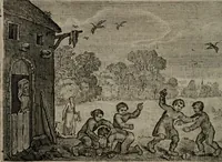 An illustration from Emblemata Florentii Schoonhovii I.C. Goudani : partim moralia partim etiam civilia : cum latiori eorundem ejusdem auctoris interpretatione : accedunt et alia quaedam poëmatia in alijs poematum suorum libris non contenta (1648)