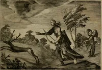 An illustration from Emblemata Florentii Schoonhovii I.C. Goudani, : partim moralia, partim etiam civilia. Cum latiori eorundem ejusdem auctoris interpretatione. (1618)