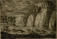 An illustration from Emblemata Florentii Schoonhovii I.C. Goudani, : partim moralia, partim etiam civilia. Cum latiori eorundem ejusdem auctoris interpretatione. (1618)