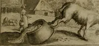 An illustration from Emblemata Florentii Schoonhovii I.C. Goudani, : partim moralia, partim etiam civilia. Cum latiori eorundem ejusdem auctoris interpretatione. (1618)