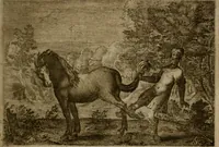 An illustration from Emblemata Florentii Schoonhovii I.C. Goudani, : partim moralia, partim etiam civilia. Cum latiori eorundem ejusdem auctoris interpretatione. (1618)