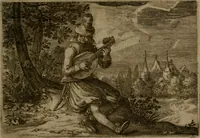 An illustration from Emblemata Florentii Schoonhovii I.C. Goudani, : partim moralia, partim etiam civilia. Cum latiori eorundem ejusdem auctoris interpretatione. (1618)