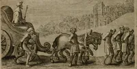 An illustration from Emblemata Florentii Schoonhovii I.C. Goudani, : partim moralia, partim etiam civilia. Cum latiori eorundem ejusdem auctoris interpretatione. (1618)